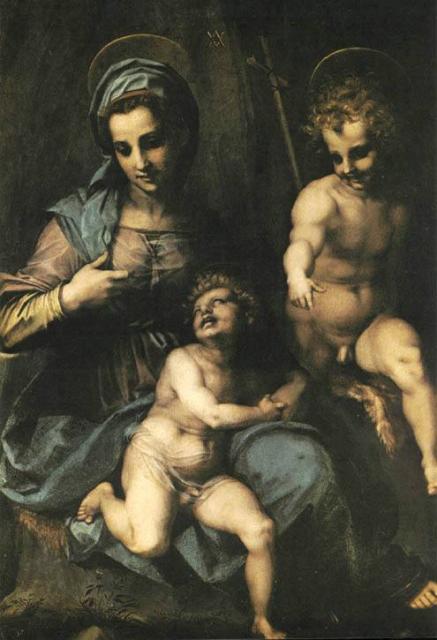 Szűzanya a Gyermekkel és Keresztelő Jánossal (Galleria Borghese) – Andrea del Sarto